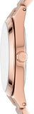 Michael Kors Channing Quartz Rose Gold Dial Rose Gold Steel Strap Watch For Women - MK6624 Authentic Buy Shop Now