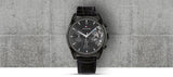 Tommy Hilfiger Baker Chronograph Black Dial Black Leather Strap Watch For Men - 1710452 Authentic Buy Shop Now