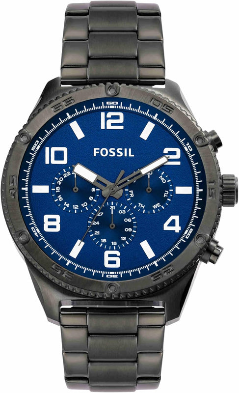 Fossil Brox Multifunction Blue Dial Grey Steel Strap Watch for Men - BQ2798 Authentic Buy Shop Now