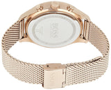 Hugo Boss Associate Black Dial Rose Gold Mesh Bracelet Watch for Men - 1513806 Authentic Buy Shop Now