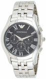 Emporio Armani Classic Chronograph Black Dial Silver Steel Strap Watch For Men - AR1786 Authentic Buy Shop Now