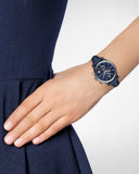 Fossil Boyfriend Sport Chronograph Blue Dial Blue Leather Strap Watch for Women - ES4113 Authentic Buy Shop Now