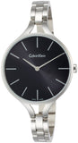 Calvin Klein Graphic Black Dial Silver Steel Strap Watch for Women - K7E23141 Authentic Buy Shop Now