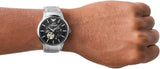 Emporio Armani Meccanico Automatic Black Dial Silver Steel Strap Watch For Men - AR60055 Authentic Buy Shop Now