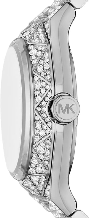 Michael Kors Raquel Three-Hand Crystals Silver Dial Silver Steel Strap Watch For Women - MK7365LE Authentic Buy Shop Now