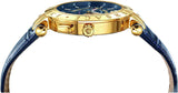 Versace V-Race Multifunction Quartz Blue Dial Blue Leather Strap Watch For Men - VEBV00219 Authentic Buy Shop Now