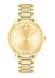 Movado Bold Yellow Gold Dial Yellow Gold Steel Strap Watch For Women - 3600085 Authentic Buy Shop Now