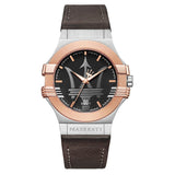 Maserati Potenza Black Dial Brown Leather Strap Watch For Men - R8851108014 Authentic Buy Shop Now