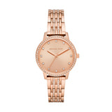 Michael Kors Melissa Three Hand Rose Gold Dial Rose Gold Steel Strap Watch For Women - MK4369 Authentic Buy Shop Now