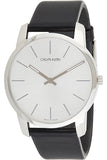 Calvin Klein Post Minimal Silver Dial Black Leather Strap Watch for Men - K7622185 Authentic Buy Shop Now