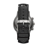 Emporio Armani Renato Chronograph Black Dial Black Leather Strap Watch For Men - AR2447 Authentic Buy Shop Now