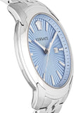 Versace V-Urban Light Blue Dial Silver Steel Strap Watch for Men - VELQ00419 Authentic Buy Shop Now