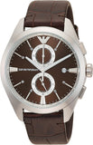 Emporio Armani Claudio Chronograph Brown Dial Brown Leather Strap Watch For Men - AR11482 Authentic Buy Shop Now