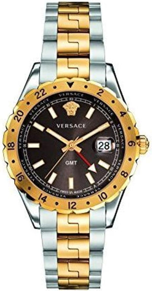 Versace Hellenyium Quartz Brown Dial Two Tone Steel Strap Watch For Men - V11040015 Authentic Buy Shop Now