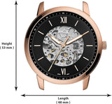 Fossil Neutra Automatic Skeleton Black Dial Brown Leather Strap Watch for Men - ME3195 Authentic Buy Shop Now