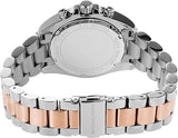 Michael Kors Bradshaw Chronograph White Dial Two Tone Steel Strap Watch For Women - MK7258 Authentic Buy Shop Now