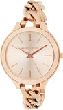 Michael Kors Slim Runway Rose Gold Dial Rose Gold Steel Strap Watch for Women - MK3223 Authentic Buy Shop Now
