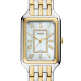 Fossil Raquel Three Hand Mother of Pearl Dial Two Tone Steel Strap Watch For Women - ES5305 Authentic Buy Shop Now