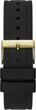 Guess Moonlight Crystals Silver Dial Black Silicone Strap Watch For Women - GW0257L1 Authentic Buy Shop Now