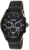 Hugo Boss Onyx Black Dial Black Leather Strap Watch for Men - 1513367 Authentic Buy Shop Now