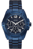 Guess Flagship Chronograph Blue Dial Blue Steel Strap Watch for Men - W0601G2 Authentic Buy Shop Now