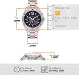 Michael Kors Brecken Chronograph Blue Dial Two Tone Steel Strap Watch For Men - MK9065 Authentic Buy Shop Now