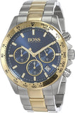 Hugo Boss Hero Blue Dial Two Tone Steel Strap Watch for Men - 1513767 Authentic Buy Shop Now