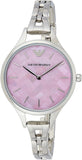 Emporio Armani Aurora Mother Of Pearl Purple Dial Silver Steel Strap Watch For Women - AR11122 Authentic Buy Shop Now