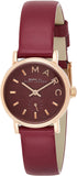 Marc Jacobs Baker Maroon Dial Maroon Leather Strap Watch for Women - MBM1271 Authentic Buy Shop Now