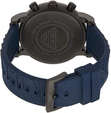 Emporio Armani Luigi Chronograph Black Dial Blue Rubber Strap Watch For Men - AR11023 Authentic Buy Shop Now