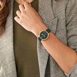 Fossil Neutra Chronograph Green Dial Green Leather Strap Watch for Women - ES5239 Authentic Buy Shop Now