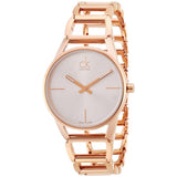 Calvin Klein Stately White Dial Rose Gold Steel Strap Watch for Women - K3G23626 Authentic Buy Shop Now