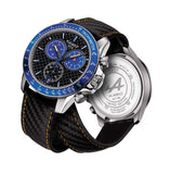Tissot V8 Alpine Carbon Chronograph Black Dial Black Leather Strap Watch For Men - T106.417.16.201.00 Authentic Buy Shop Now