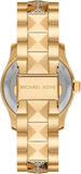 Michael Kors Runway Three Hand Brown Dial Two Tone Steel Strap Watch For Women - MK7389 Authentic Buy Shop Now
