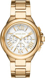 Michael Kors Camille Chronograph White Dial Gold Steel Strap Watch For Women - MK7270 Authentic Buy Shop Now