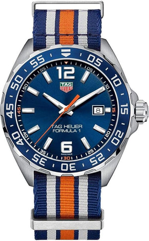 Tag Heuer Formula 1 Quartz Blue Dial Two Tone NATO Strap Watch for Men - WAZ1010.FC8196 Authentic Buy Shop Now