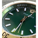 Versace Hellenyium Quartz Green Dial Two Tone Steel Strap Watch For Men - VE3A00720 Authentic Buy Shop Now