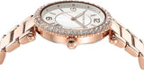 Michael Kors Parker Three-Hand Mother of Pearl White Dial Rose Gold Steel Strap Watch For Women - MK4695 Authentic Buy Shop Now