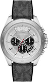 Michael Kors Brecken Chronograph Silver Dial Grey Leather Strap Watch For Men - MK8922 Authentic Buy Shop Now