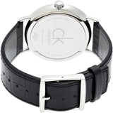 Calvin Klein Surround Silver Dial Black Leather Strap Watch for Men - K3W211C6 Authentic Buy Shop Now
