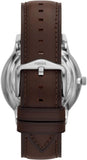 Fossil Neutra Automatic Skeleton White Dial Brown Leather Strap Watch for Men - ME3184 Authentic Buy Shop Now