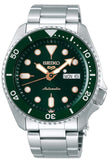 Seiko 5 Sports Automatic Analog Green Dial Silver Steel Strap Watch For Men - SRPD63K1 Authentic Buy Shop Now