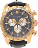 Versace V-Ray Blue Chronograph Blue Dial Blue Leather Strap Watch for Men - VDB030014 Authentic Buy Shop Now
