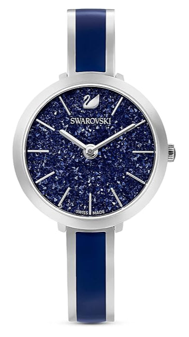 Swarovski Crystalline Delight Analog Blue Dial Two Tone Steel Strap Watch for Women - 5580533 Authentic Buy Shop Now