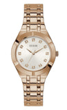Guess Crystalline Diamonds Silver Dial Rose Gold Steel Strap Watch for Women - GW0114L3 Authentic Buy Shop Now