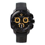 Versace Dylos Chronograph Black Dial Black Rubber Strap Watch for Men - VQC020015 Authentic Buy Shop Now