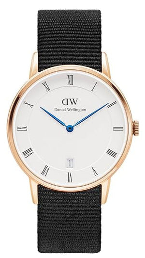 Daniel Wellington Dapper Cornwall White Dial Black Nylon Strap Watch For Men - DW00100261 Authentic Buy Shop Now