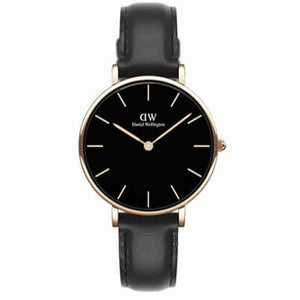 Daniel Wellington Classic Petite Reading Black Dial Black Leather Strap Watch For Women - DW00100167 Authentic Buy Shop Now