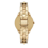 Michael Kors Runway Mercer Crystals Silver Dial Gold Steel Strap Watch For Women - MK6715 Authentic Buy Shop Now