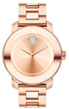 Movado Bold Rose Gold Dial Rose Gold Steel Strap Watch for Women - 3600086 Authentic Buy Shop Now